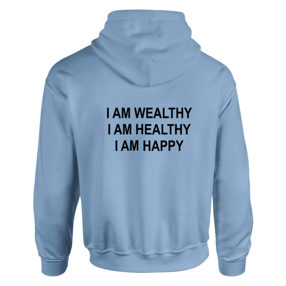 Athletic rib knit cuffs and spandex elastic waistband on a premium heavy blend pullover sweatshirt