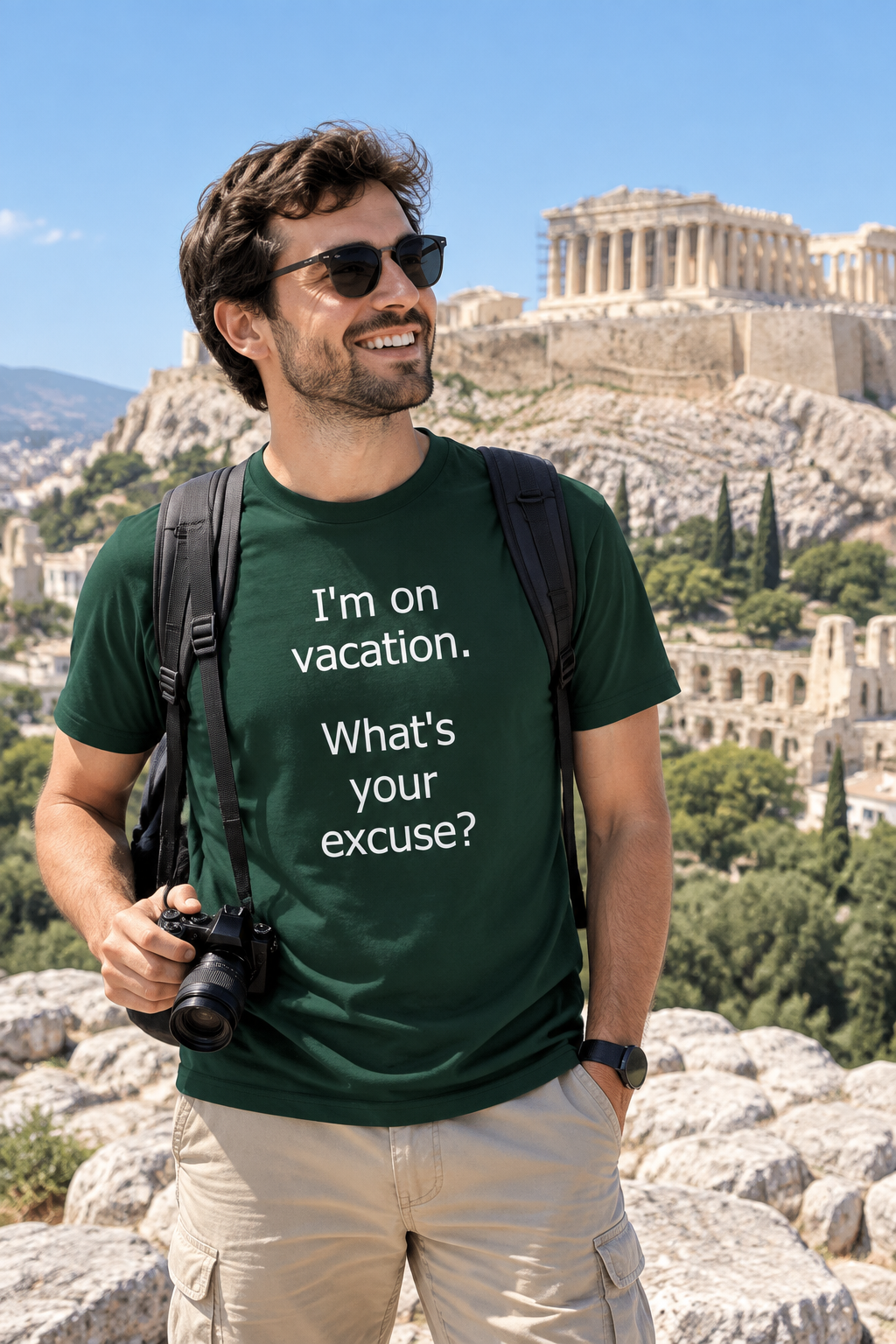 I'm on Vacation Printed T-Shirt | Heavyweight Cotton Tee